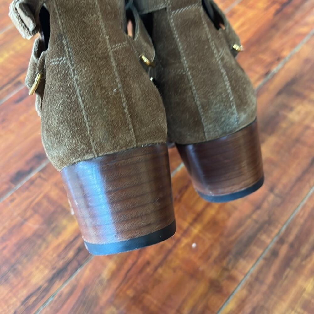 Saint Laurent Paris Blake Jodhpur brown suede ankle boho western cowgirl Boots - Picture 12 of 14